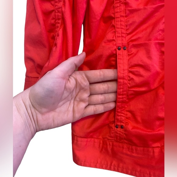 Laura Ashley Spring Jacket Sz M Slimming Ruching NWT Bright Coral/Red Color - Picture 12 of 15